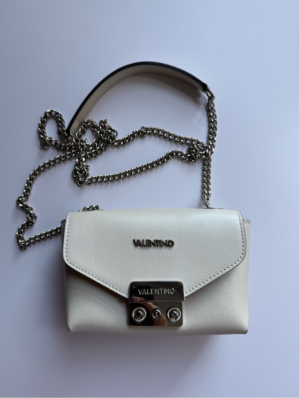 Valentino orig $800 Clutch Small Bag Natural/white, Worn Once crossbody